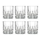 Embossed Crystal Whiskey Tumbler 230ml (7.8 fl oz) - Available in 1/2/4/6-Pack for Bar & Home