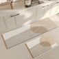 VIKAMA 2pc Light Beige Kitchen Floor Mats Set Of Two Water Absorbent Non Slip Scandinavian Ins Style Floor Mats Home Decoration
