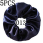 10/5 Pcs Satin Hair Scrunchies Set for Women & Girls – Soft Silk Elastic Hair Bands | Elegant Solid Color Ponytail Holders & Headwear Accessories