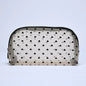 Heart-Shaped Mesh Cosmetic Bag - Zipper Toiletry Makeup Pouch for Women, Coin & Lipstick Organizer