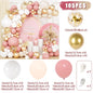 Retro Pink White Gold Balloons Garland Arch Kit Birthday Party Decoration Kids Baby Shower Wedding Party Supplies Letax Ballons