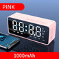 Portable Bluetooth Alarm Clock Speaker, FM Radio, TF Card & AUX, Mini Wireless Subwoofer Sound Box
