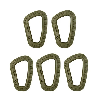 Tactical Carabiner D-Ring Clips for Backpack & Keychain - 1-10 Pack