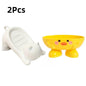 Cute Cartoon Cat Soap Dish with Drainage Plastic Holder for Bathroom Ideal for Soap and Sponges Storage Soap Holde Decorative