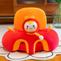 Plush Cartoon Baby Seat Cover (Cover Only) — Infant Sofa Support for Learn-to-Sit Toddlers, 21.7 x 21.7 x 15.7 in (55 x 55 x 40 cm), Washable