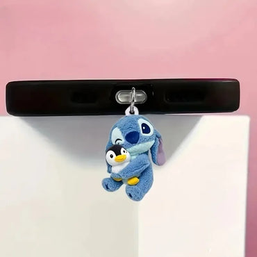 Stitch 2D Phone Dust Plug - Dustproof Charging Port Charm for Type-C & Lightning (Android & iPhone)