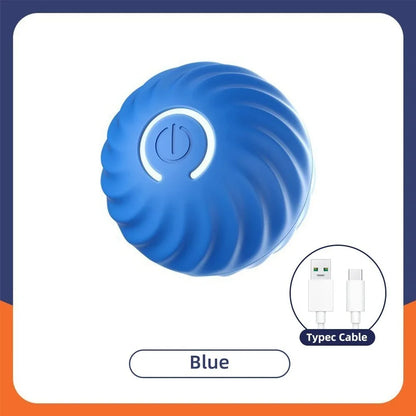 Interactive Rechargeable Pet Toy Ball – Automatic Bouncing & Rolling with RGB LED Lights for Dogs & Cats