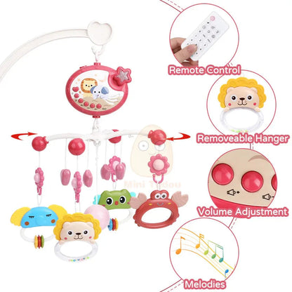 Baby Crib Mobile Rotating Musical Projector Night Light