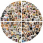 100/200Pcs Funny Kawaii Cat Stickers Animal Dog Laptop Scrapbook Decoration Decals Stationery Waterproof Graffiti Sticker Kids