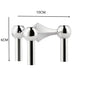 Nordic 3-Arm Metal Taper Candle Holder - Modern Vintage Candelabra for Skinny Stick Candles (Fits ≤1.2 cm / 0.47 in)