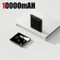 50000mAh Mini Power Bank - Large Capacity Fast Charging Portable Charger with 4 Built-In Cables (USB-C, Lightning, Micro USB) for Smartphones
