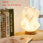 7W Wood Table Lamp For Bedroom USB Rechargeable Bedside Lamp Stepless Dimmable LED Desk Light Home Christmas Decoration