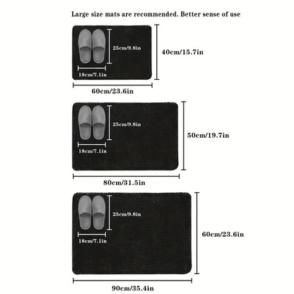 3D Non-Slip Bathroom Mat – Quick-Dry Absorbent Cobblestone Doormat