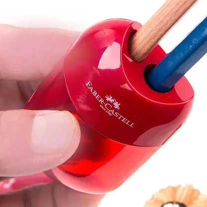 Double and Single Hole Transparent Pencil Sharpener - Creative School Stationery for Kids & Students