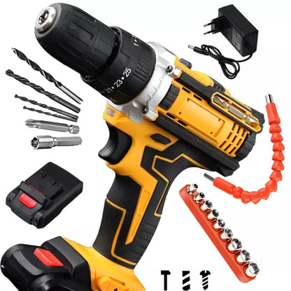 Gisam 21V Cordless Drill and Screwdriver, 28 N·m Torque