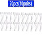 100-Pack Silicone Anti-Slip Eyeglass Ear Hooks Temple Tips – 33 x 10 mm (1.3 x 0.39 in)