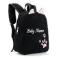 Personalized Toddler Backpack – Cartoon Bear Corduroy Plush with Embroidered Name, Large Capacity Kids Bag
