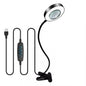 10X Magnifying Glass with 3.7 in (94 mm) Glass Lens LED Light — 3-Color Adjustable Desk Clamp Magnifier with Flexible Gooseneck for Reading, Nail Art & Crafts