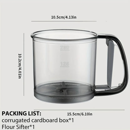 Flour sifter handheld semi-automatic double-decker filter flour baking special sieve kitchen ultra-fine filter cup mesh