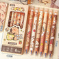 Capybara Erasable Gel Pens 6-Pack Refillable 0.5mm Smudge-Free Cute Animal Stationery for School & Office