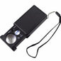 30X/60X Mini LED Handheld Magnifier with UV Light for Jewelry, Coins & Currency Inspection