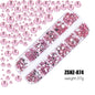 2400+ Shiny Clear Crystal Nail Rhinestones - Mixed Sizes & Shapes Flatback Gems