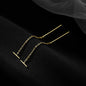 Geometric Square Tassel Drop Earrings – Gold Korean Fashion Jewelry