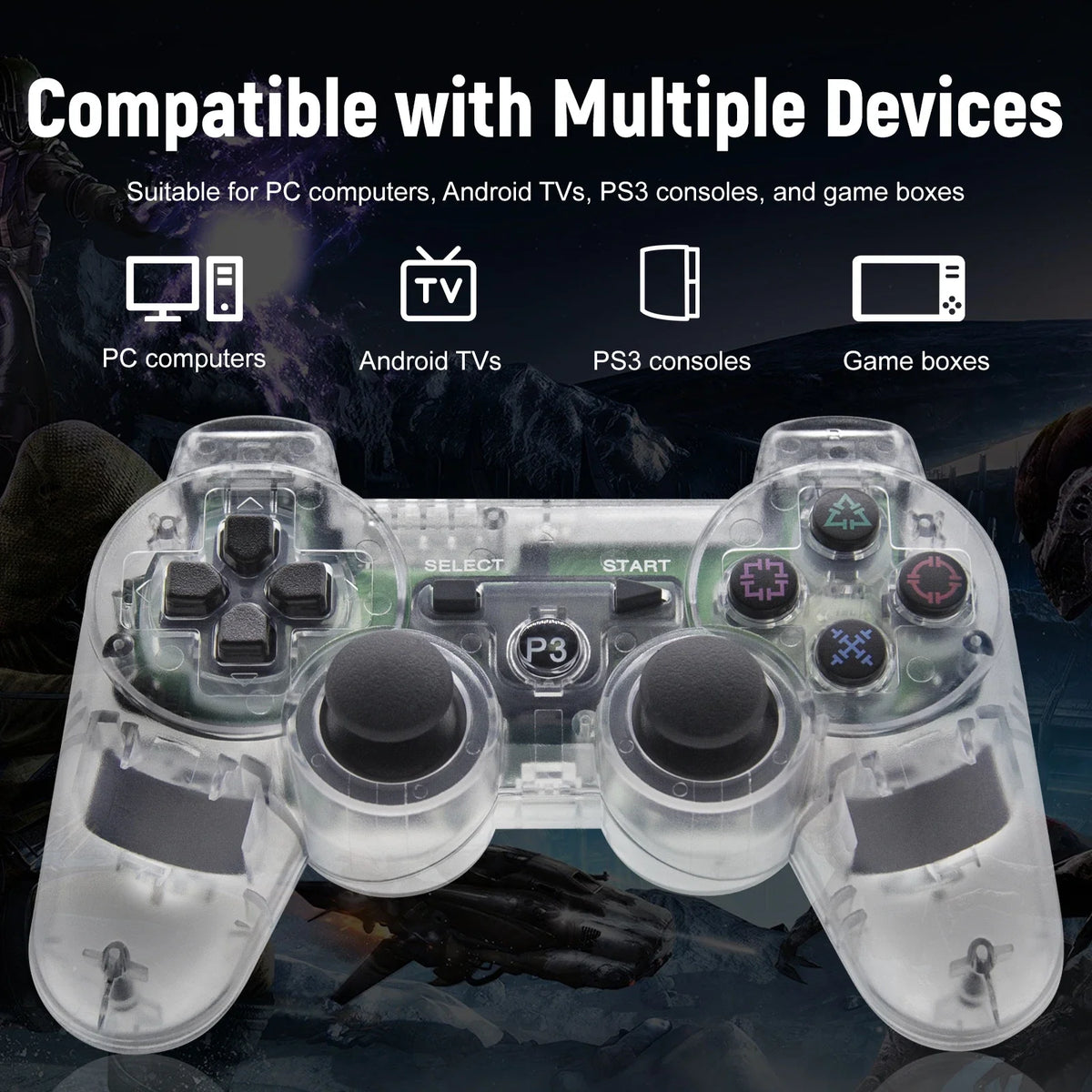 GAMROMBO RH-P3 USB Game Controller for PS3, PC and Android