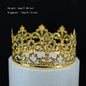 Rhinestone Crown Baking Cake Topper Headwear Decoration Children's Hair Accessories Princess Wedding Birthday Party Supplies New