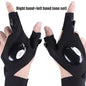 LED Fingerless Gloves for Fishing & Cycling – Light-Up Gloves with Built-In LED Lights for Night Outdoor Safety