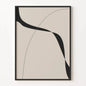 Abstract Minimal Art Print Line Drawing Poster Beige And Black Canvas Painting Modern Wall Picture Living Room Decoration