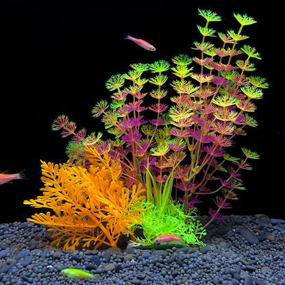 Artificial Aquarium Plants — Plastic Underwater Decorations for Fish Tanks, Realistic Aquarium Decor