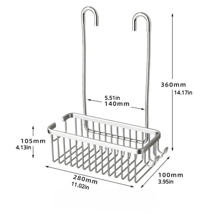 No-Drill Toilet & Shower Rack – Bathroom Storage Basket for Bath Products