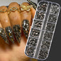 12 Grids Mixed Nail Rhinestones - SS6-SS30 Flat-Back Glass Gems for Nail Art