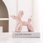 Nordic Ceramic Balloon Dog Abstract Ornament Creative Sculpture Study Room Statue Home Office Accessories Festival Decoration