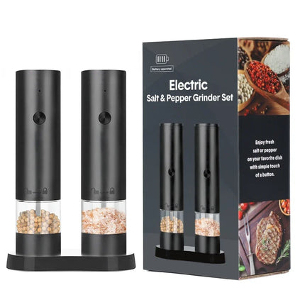 Rechargeable Electric Salt and Pepper Grinder Adjustable Coarseness Large Capacity Auto Spice Mill for Kitchen