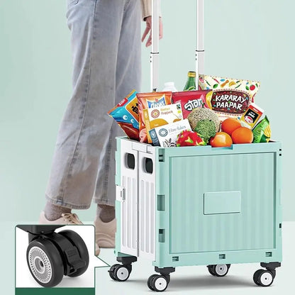 Multifunctional Folding Camping Trolley - Large Capacity Portable Outdoor Storage Cart