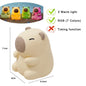 Capybara & Mango LED Night Light for Kids — Touch Sensor Rechargeable USB Dimmable RGB Lamp with Timer