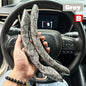 2-Pack Carbon Fiber Silicone Steering Wheel Covers 38 cm (15 in) Anti-Slip Universal Car Interior