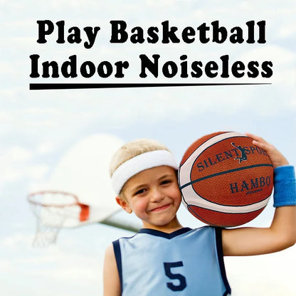 Silent Indoor Basketball with Fabric Cover — Sizes 5/6/7 Training Ball