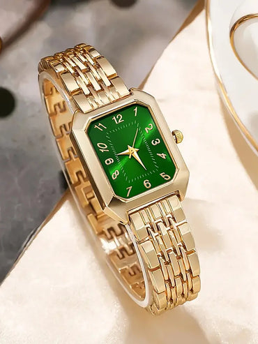 Ladies Quartz Watch Set with Embedded Jewelry Birthday Gift Not including Box Elegant Timepiece And Accessory Combo