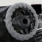 Fluffy Plush Steering Wheel Cover 38 cm (15 in) Pink, Warm Non-Slip Grip, Easy Install