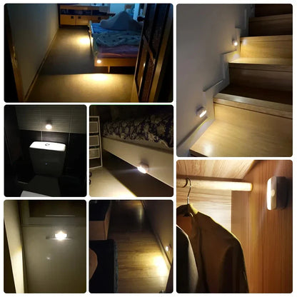Auto On/Off LED PIR Motion Sensor Night Light – Under-Cabinet, Closet, Cupboard & Stair Lighting