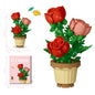 Creative Building Block Bouquet, Eternal Flower Plant Potted Gift, Rose Sunflower Potted Plant, Assembled Building Block Toy