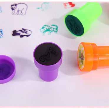 12-Pack Kawaii Cartoon Mouse Seal Stickers — Cute Birthday Party Favors for Kids