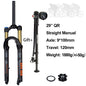 120mm (4.7in) Travel Mountain Bike Air Fork 27.5/29 in, 32mm (1.26in) Stanchion Magnesium Alloy Suspension - Orange