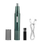 USB Rechargeable Nose Hair Trimmer - Portable Electric Mini Groomer with Stainless Steel Washable Head