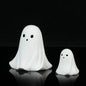 2 Pcs Halloween Decor Indoor-Ghost in Abs Resin Cloche-Cute Ghost for HomeTabletop Party Decor  Holiday Decorations outdoor