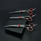Professional Dog Grooming Scissors Set - 6" (15.2 cm) & 7" (17.8 cm) Stainless Steel Thinning & Curved Pet Shears