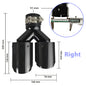 Carbon Fiber 304 Stainless Steel Rear Exhaust Tip Decorative Muffler - Universal Fit